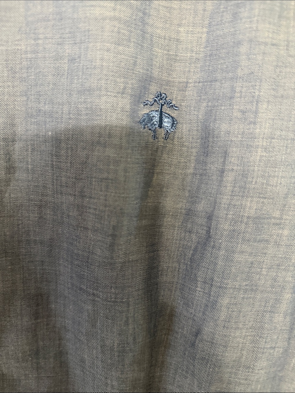 Brooks Brothers Chambray NWT TAB SLEEVE Blue Button Down Blouse 10 work career - Picture 2 of 5